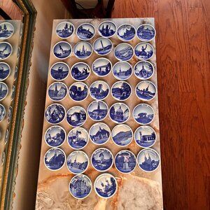 37 Royal Copenhagen Danish Plates all stamped on the back
